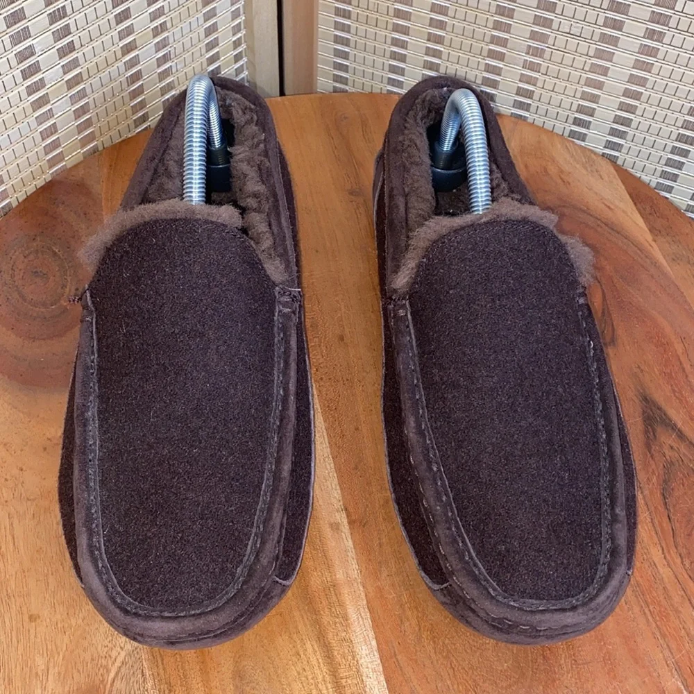 Ugg Men’s Ascot Moc Toe Slippers Size 9 - Picture 3 of 8